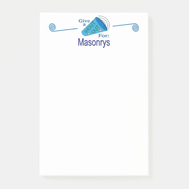 Notas Post-it® Gritos para Masonrys (Anverso)