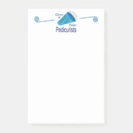 Notas Post-it® Gritos para pedicuristas