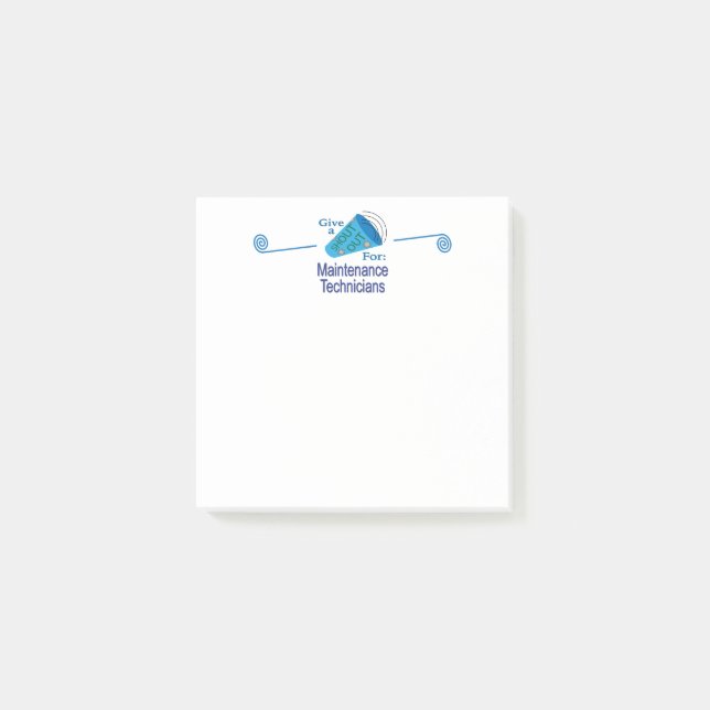 Notas Post-it® Gritos para técnicos de mantenimiento (Anverso)