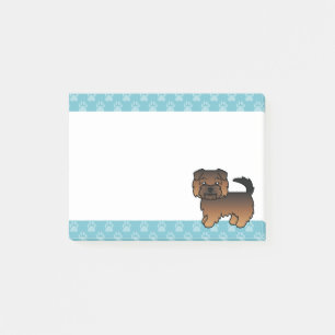 Notas Post-it® Grizzle Norfolk Terrier Perro de Dibujos Animados 