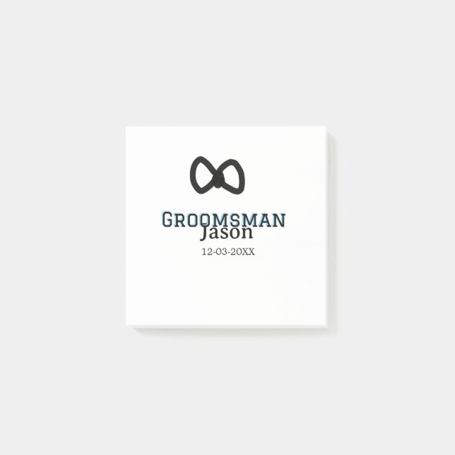 Notas Post-it® Groom Squad groomsman despedida de soltera agregar (Anverso)