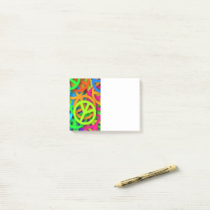 Notas Post-it® Groovy Peace firma modelo arcoiris