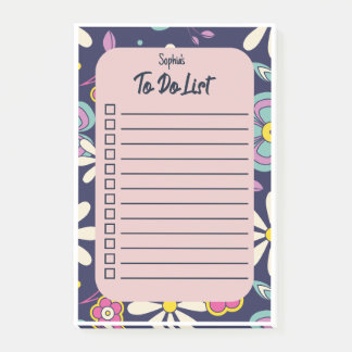 Notas Post-it® Groovy Retro Vintage Bohemian Para Hacer Nombre De