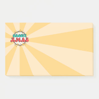 Notas Post-it® Groovy Xmas text retro cartoon seasonal