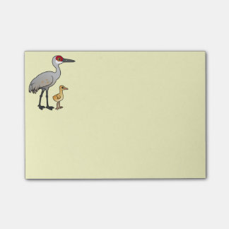 Notas Post-it® Grúa de Sandhill con el potro