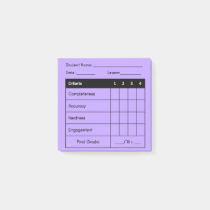 Notas Post-it® Grúas de profesor para el trabajo de aula en morad