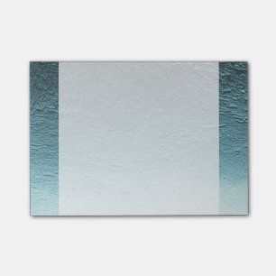 Notas Post-it® Grunación de aluminio con gradiente verde azulado 
