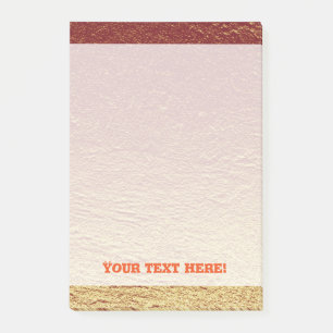 Notas Post-it® Grunado de aluminio con gradiente de terracota roj