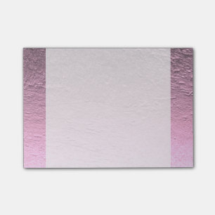 Notas Post-it® Grunado de aluminio de gradiente rosa lino