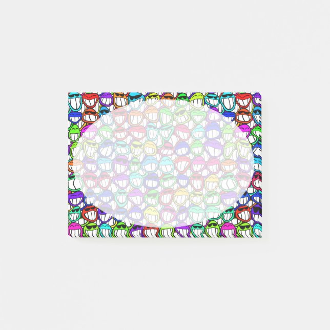 NOTAS POST-IT® GRUPO DE CARAS SONRIENTES GENIALES (Anverso)