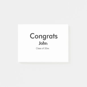 Notas Post-it® grupo de graduados agregar nombre congrats fecha a