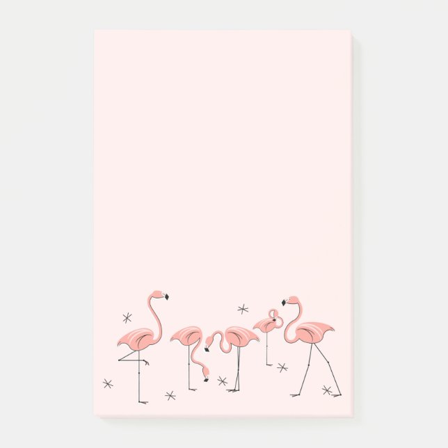 Notas Post-it® Grupo rosa Flamingos (Anverso)