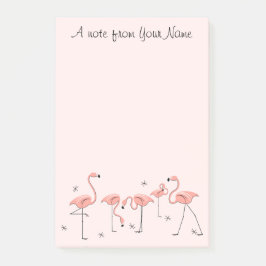 Notas Post-it® Grupo rosa Flamingos "Texto"