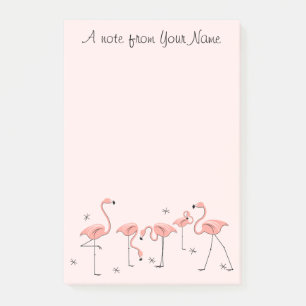 Notas Post-it® Grupo rosa Flamingos "Texto"