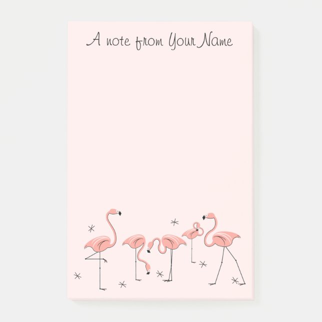 Notas Post-it® Grupo rosa Flamingos "Texto" (Anverso)