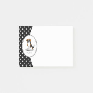 Notas Post-it® Guay Beagle con gafas de sol (tricolor 3) Gracioso