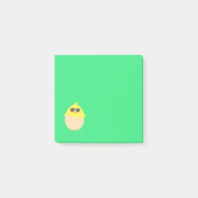 Notas Post-it® Guay Chick funky Pascua Chick amarillo (Anverso)