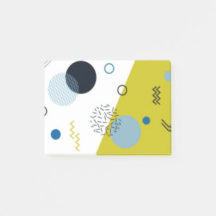 Notas Post-it® Guay, de moda, moderno, geométrico azulverde de