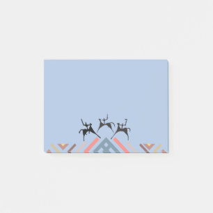 Notas Post-it® Guerreros prehistóricos cazadores petroglifos
