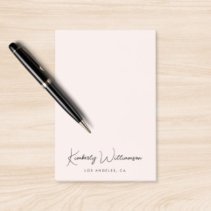 Notas Post-it® Guión de firma de moda Rosa