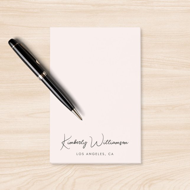 Notas Post-it® Guión de firma de moda Rosa (Subido por el creador)