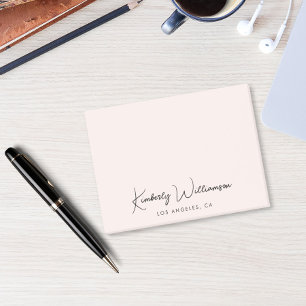 Notas Post-it® Guión de firma de moda Rosa