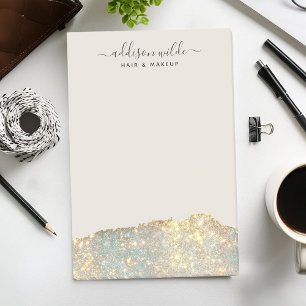Notas Post-it® Guión de firma holográfica Glam moderno brillo