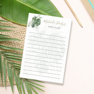 Notas Post-it® Guión elegante de hojas tropicales