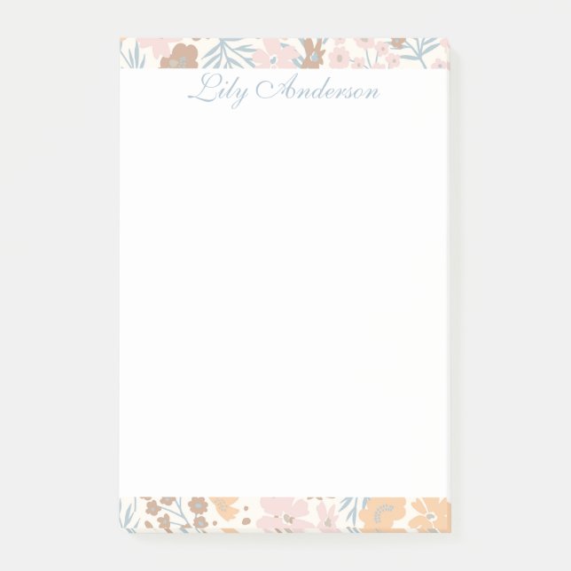 Notas Post-it® Guión Floral  (Anverso)