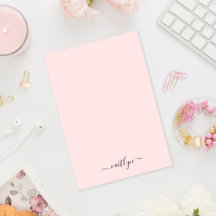 Guión moderno monograma rosado giratorio personali