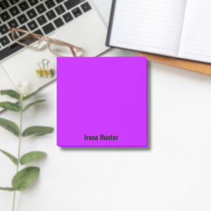 Notas Post-it® Guión negro Minimalista Neon Purple Professional