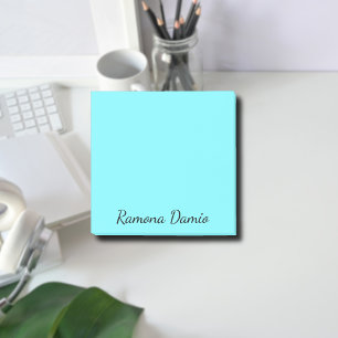 Notas Post-it® Guión negro Minimalista profesional azul eléctrico