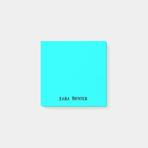Notas Post-it® Guión negro Minimalista profesional neón-cian
