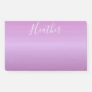 Notas Post-it® Guión violeta púrpura y blanco Personalizado