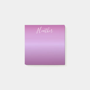 Notas Post-it® Guión violeta púrpura y blanco Personalizado