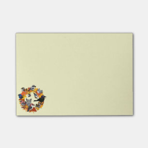 Notas Post-it® Guirnalda del otoño de pájaros norteamericanos