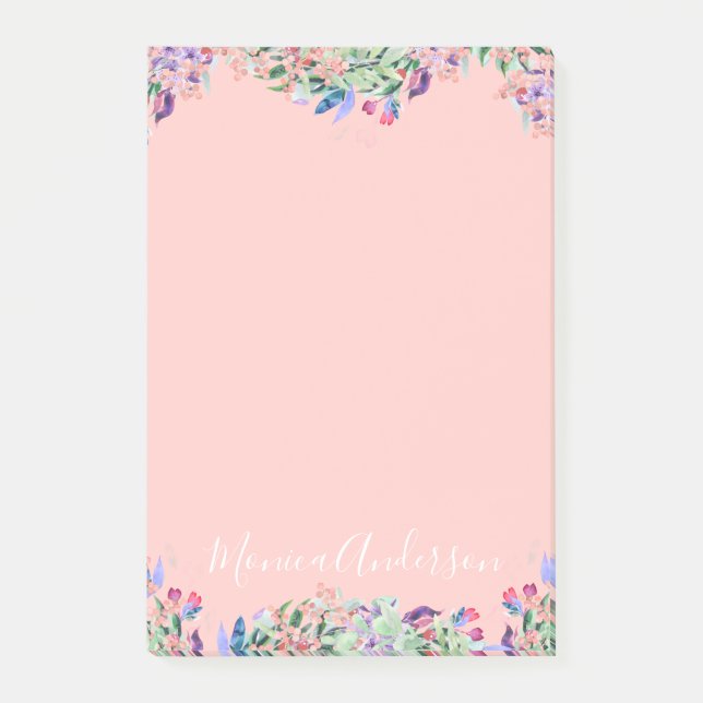 Notas Post-it® Guirnalda en colores pastel - rosa claro (Anverso)