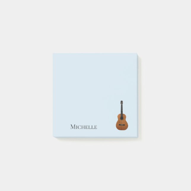 Notas Post-it® Guitar Musical Blue (Anverso)