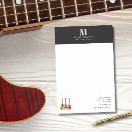 Notas Post-it® Guitar Teacher Music Lessons Personalizado Busines