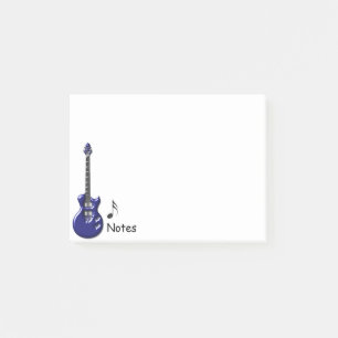 Notas Post-it® Guitarra eléctrica azul