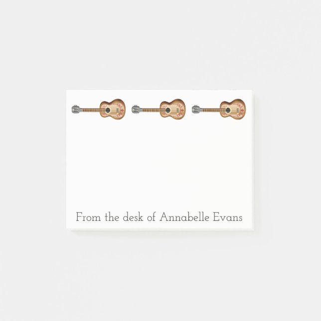 Notas Post-it® Guitars mexicanos acústicos personalizan (Anverso)