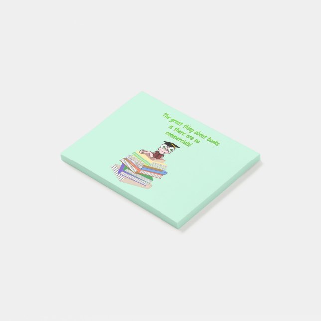 Notas Post-it® Gusano de libro (En perspectiva)