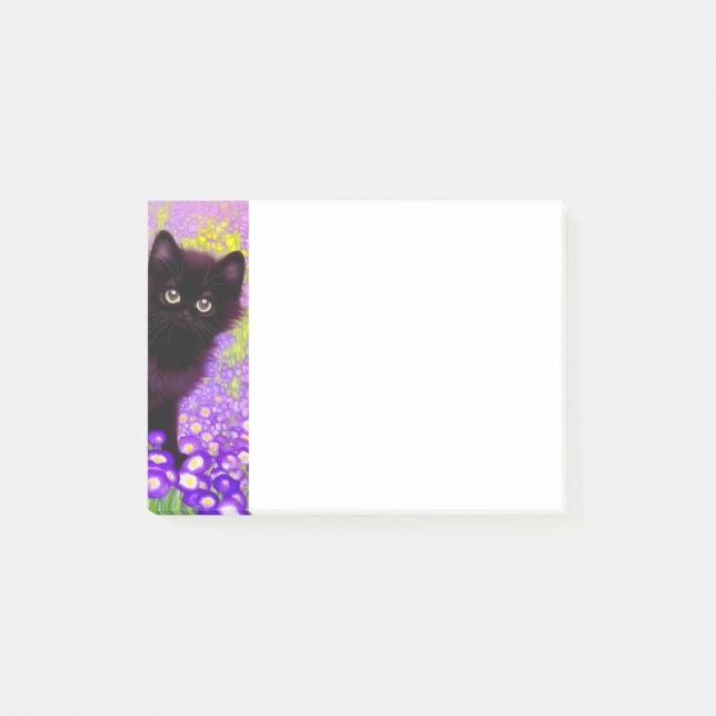 Notas Post-it® Gustav Klimt Black Kitten (Anverso)