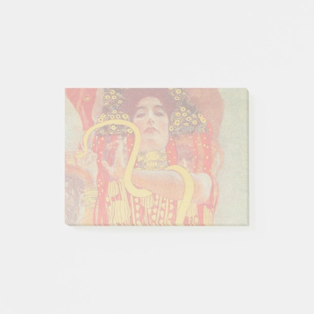 Notas Post-it® Gustav Klimt Red Woman Gold Snake Pintura (Anverso)
