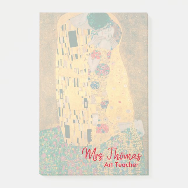 Notas Post-it® Gustav Klimt The Kiss Customized Post-it Notes 4x6 (Anverso)