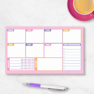 Notas Post-it® Hábitos de planeador morado rosado y de hacer