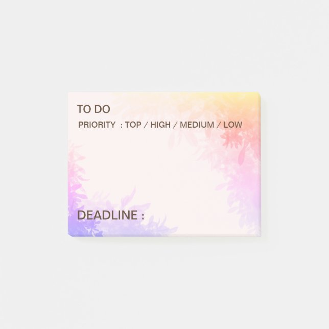 Notas Post-it® hacer (Anverso)