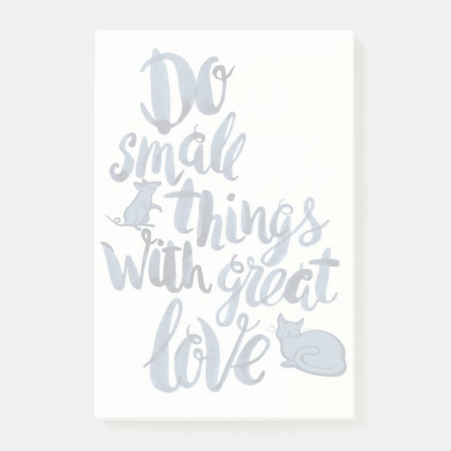 Notas Post-it® Hacer cosas pequeñas con gran amor (Anverso)