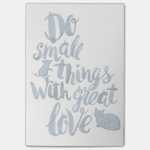Notas Post-it® Hacer cosas pequeñas con gran amor