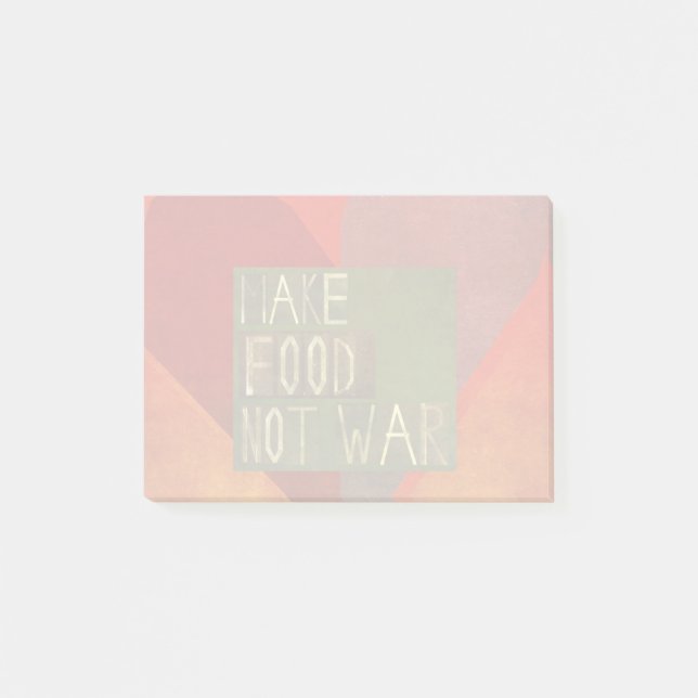 Notas Post-it® Haga la guerra de la comida no (Anverso)